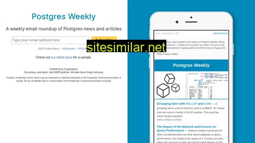 postgresweekly.com alternative sites