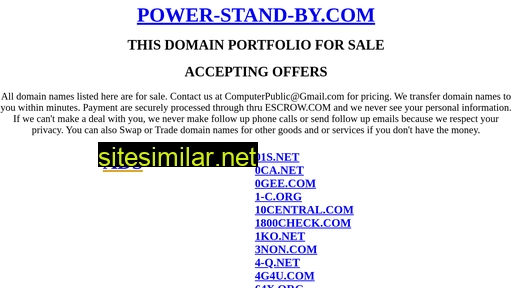 power-stand-by.com alternative sites