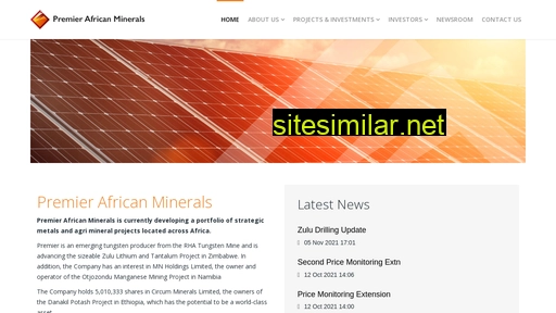 Premierafricanminerals similar sites
