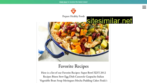 preparehealthyfoods.com alternative sites