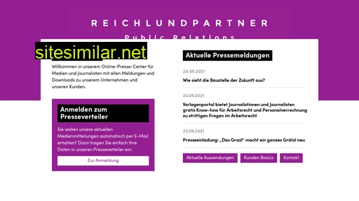 pressecenter.reichlundpartner.com alternative sites