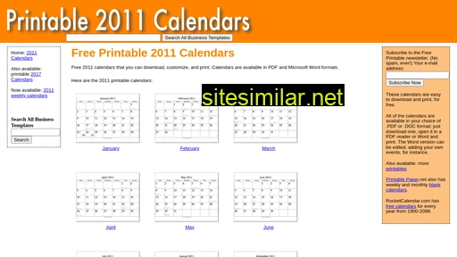 printable2011calendar.com alternative sites