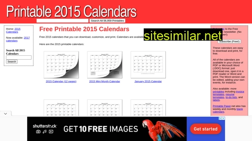 printable2015calendars.com alternative sites