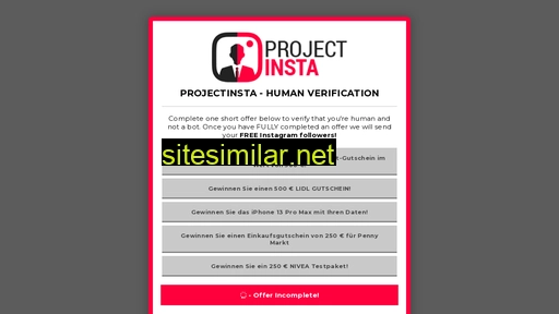 Projectinsta-check similar sites