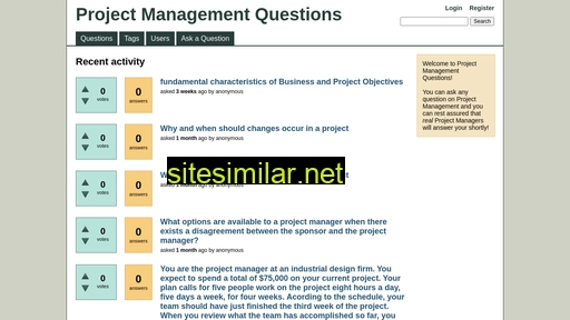 projectmanagementquestions.com alternative sites