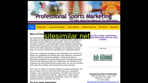 Professionalsportsmarketing similar sites
