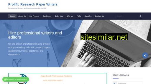 prolificresearchpaperwriters.com alternative sites