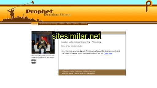 prophet-productions.com alternative sites