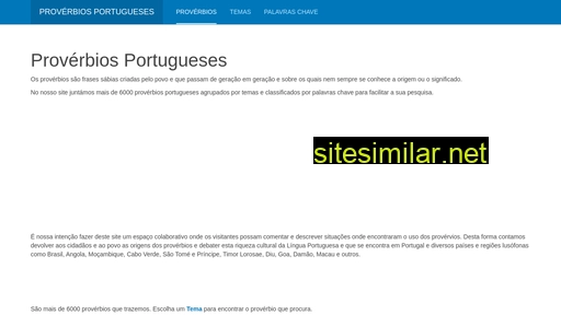 proverbiosportugueses.com alternative sites