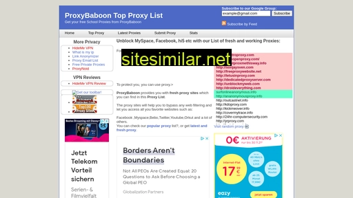 Proxybaboon similar sites