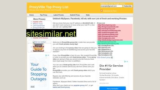 proxyville.com alternative sites