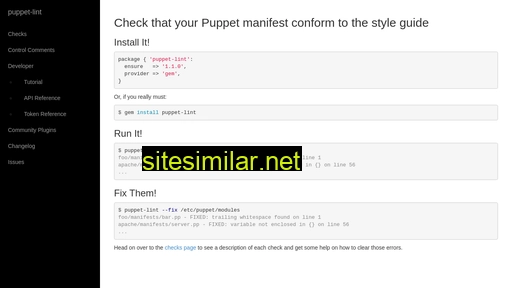 puppet-lint.com alternative sites