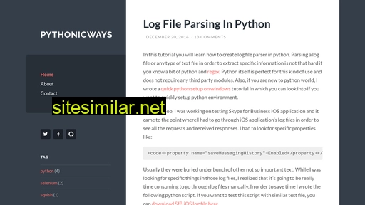 Pythonicways similar sites