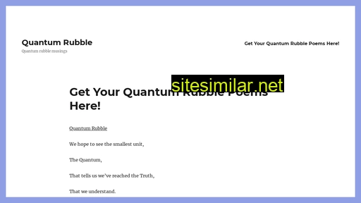 quantumrubble.com alternative sites