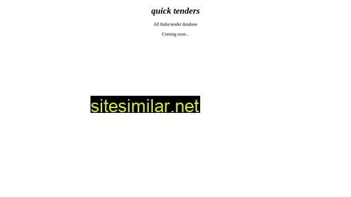 quicktenders.com alternative sites