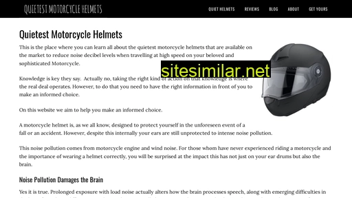 quietestmotorcyclehelmets.com alternative sites