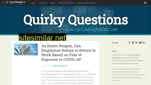 Quirkyemploymentquestions similar sites