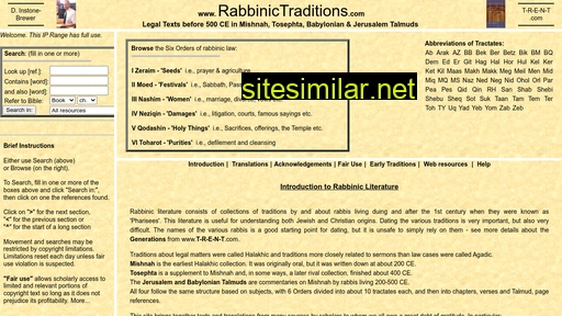 rabbinictraditions.com alternative sites