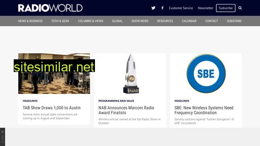 Radioworld similar sites