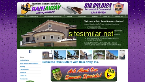 rainawaygutters.com alternative sites