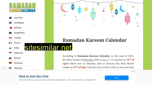 Ramadankareemcalendar similar sites
