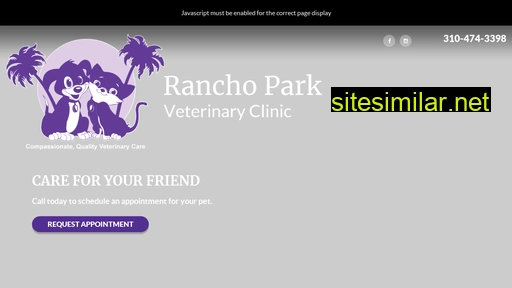 ranchoparkveterinaryclinic.com alternative sites
