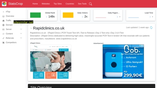 rapidclinics.co.uk.statscrop.com alternative sites