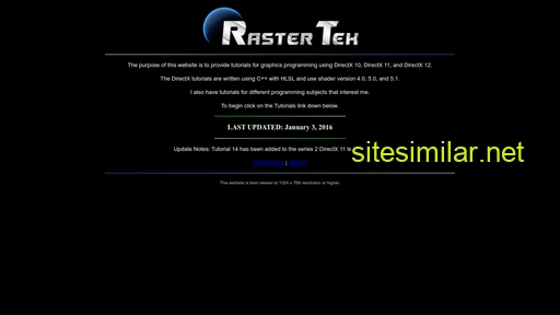rastertek.com alternative sites