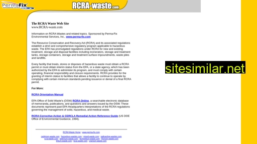 rcra-waste.com alternative sites