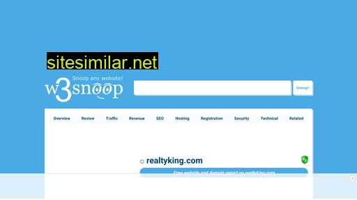 realtyking.com.w3snoop.com alternative sites