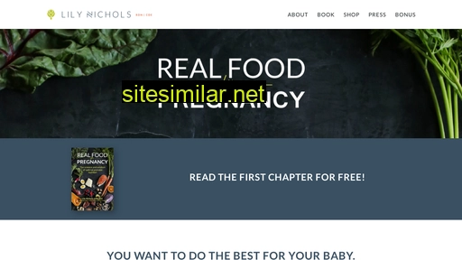 Realfoodforpregnancy similar sites