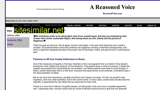 reasonedvoice.com alternative sites