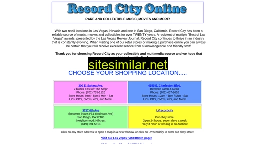 Recordcityonline similar sites