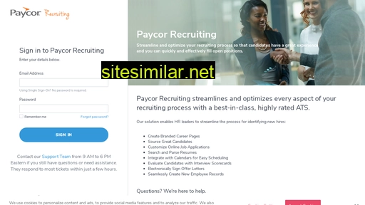 recruitingbypaycor.com alternative sites