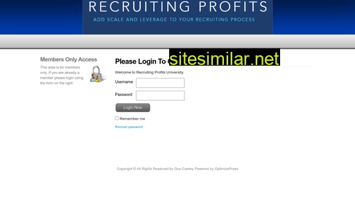Recruitingprofits similar sites