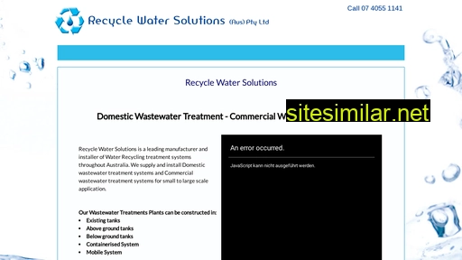 Recyclewatersolutions similar sites