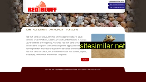 redbluffsandandgravel.com alternative sites