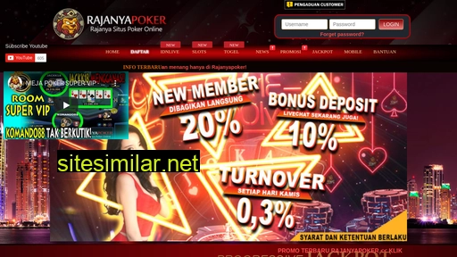 regisrajanyapoker.com alternative sites