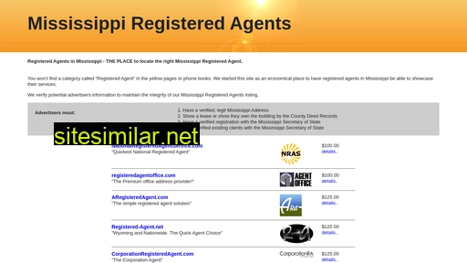 Registeredagentsinmississippi similar sites