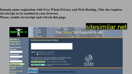 Register4less similar sites
