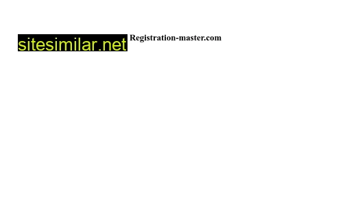 Registration-master similar sites