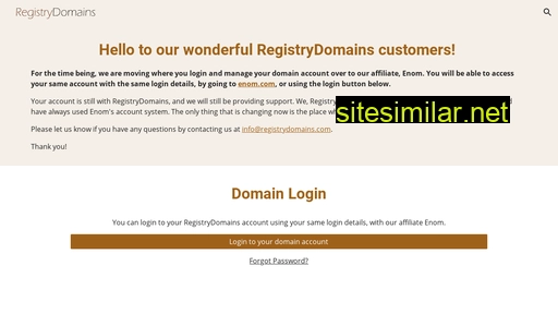 Registrydomains similar sites