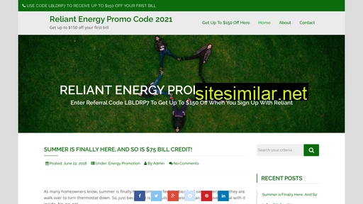 reliantenergypromocode.com alternative sites