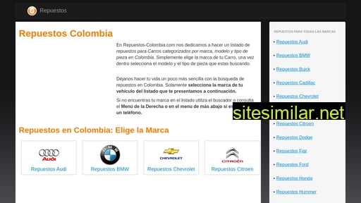 Repuestos-colombia similar sites