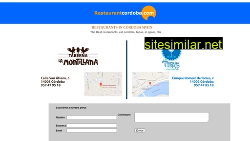 restaurantcordoba.com alternative sites