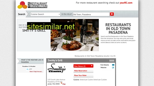 restaurantsinoldtownpasadena.com alternative sites
