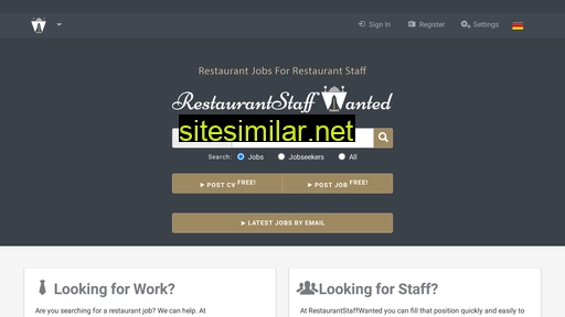 Restaurantstaffwanted similar sites