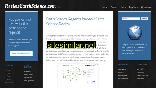 reviewearthscience.com alternative sites
