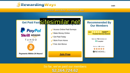 rewardingways.com alternative sites