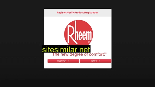 rheem.registermyunit.com alternative sites